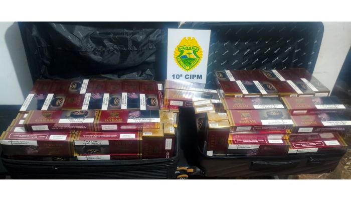Laranjeiras – Rotam apreende 160 pacotes de cigarro em malas